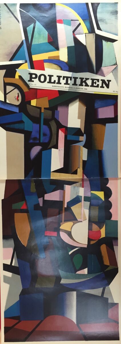 Andersen: ”Politiken”, Twopart Org. Litho. 1965. 172 x 62. | Art Projects