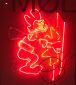 Lysrelief. Figurkomposition i bøjet neon. Sign. 90 x 80 x 30. Sign.