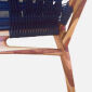 "MG 20-2" Topersoners sofa af reclaimed wood, flet af PP line, 6mm. Kamgarnshynde. Prototype. Sign. på messingplakette: Martin Godsk Handcrafted.