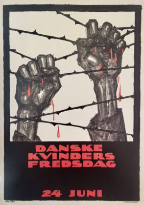 Sven Brasch: “Danske Kvinders Fredsdag, 24. Juni”. 1920, Org. litho vintage poster. 87 x 62. Extremely rare.