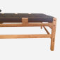 "MG 19" Daybed af Eg og mahogni. Flet af PP line, sort 6mm. Siddepude betrukket med kamgarnsuld. Sign. på messingplakette: Martin Godsk Handcrafted no 9. L. 206 ,H. 37, B. 76.