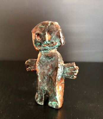 Leif Sylvester: "Dukke". UNIKA Figur af forkobret keramik. Sign. L.S. 1/1, H. 7 cm.