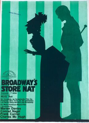 Sven Brasch: ”Broadway’s store nat”. Org. Vintage poster, 1922. 85 x 62. Extremely rare.